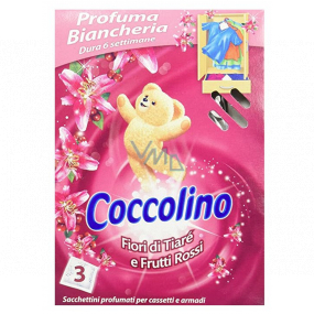 Coccolino Fiori di Tiaré and Frutti Rossi fragrant laundry bags 3 pieces
