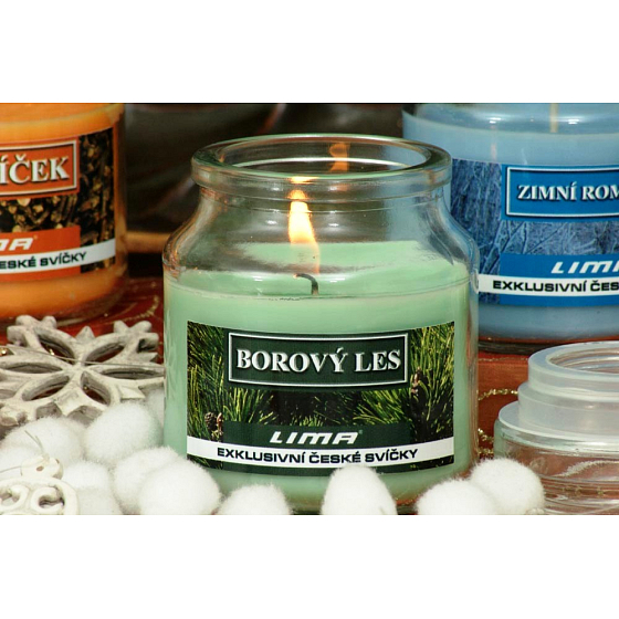 Lima Aroma Dreams Pine forest aromatic candle glass with lid 120 g