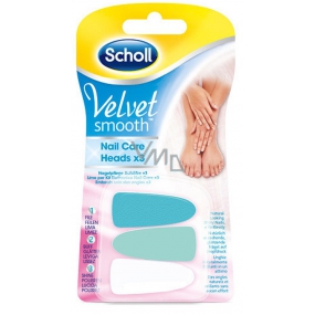 Scholl Velvet Smooth Pink spare head for electric nail file 3 pieces