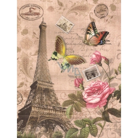 Nekupto Gift kraft bag 24 x 18 x 8 cm Eiffel Tower