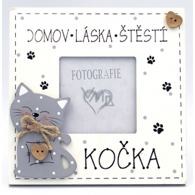 Nekupto Pets wooden sign Home love happiness - cat 14 x 14 cm