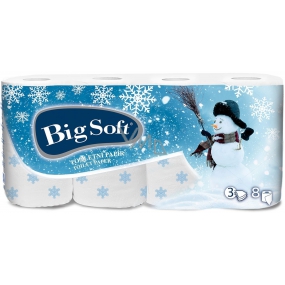 Big Soft Winter Snowman toilet paper with print 3 ply 160 pieces 8 pieces