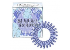 Invisibobble Original Circus Collection Irrelephant originální vlasové gumičky čiré se světle modrým proužkem slon 3 kusy