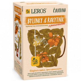 Leros Herbs & Sea buckthorn with orange flavored herbal tea for resistance to fatigue, supports the body's natural defenses and normal digestion 20 infusion bags of 2 g