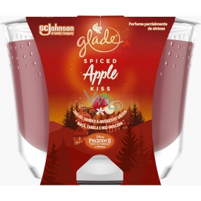 Glade Maxi Spiced Apple Kiss with the scent of apple, cinnamon and nutmeg scented candle in a glass, burning time up to 52 hours 224 g