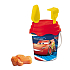 Mondo Cars Sand bucket set with strainer, rake, shovel and muffin
