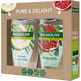 Palmolive Pure & Delight Coconut shower gel 250 ml + Pure & Delight Pomegranate shower gel 250 ml, cosmetic set
