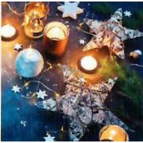 Nekupto Christmas gift cards Candles with stars 6.5 x 6.5 cm 6 pieces