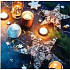 Nekupto Christmas gift cards Candles with stars 6.5 x 6.5 cm 6 pieces