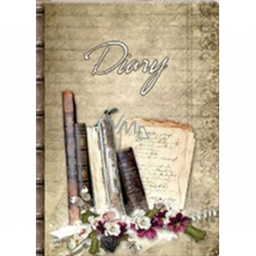 Ditipo Diary Nostalgia books, flowers B5 17 x 24 cm