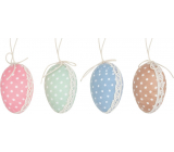 Egg for hanging with lace and polka dots 6 cm 1 piece