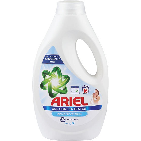 Ariel Sensitive Skin liquid washing gel 16 doses 880 ml