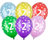 Ditipo Latex balloons inflatable metal mix colours No. 2 30 cm 6 pieces