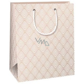 Ditipo Gift paper bag 18 x 10 x 22,7 cm White, brown ornaments
