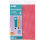 Apli Set of self adhesive fabrics with dots A4 mixed colours 4 pieces