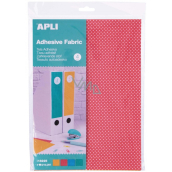 Apli Set of self adhesive fabrics with dots A4 mixed colours 4 pieces