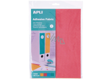 Apli Set of self adhesive fabrics with dots A4 mixed colours 4 pieces