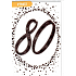 Nekupto 80th anniversary card 115 x 170 mm