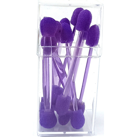 Eyeshadow applicator 6 cm box different colours