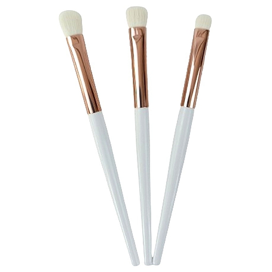 Cosmetic Brush Set with Synthetic Bristles, Set of 3 Pieces