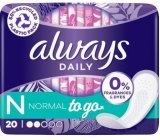 Always Daily To go Normal sanitary napkins 20 pcs