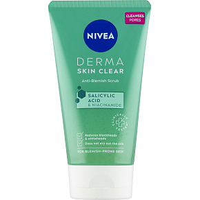 Nivea Derma Skin Clear Cleansing Facial Scrub, 150 ml