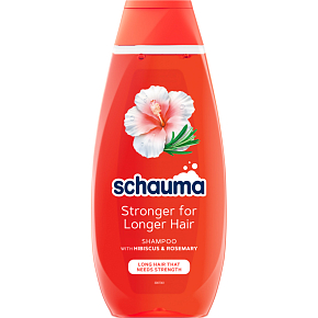 Schauma Shampoo Stronger for Longer Hair for Long Hair with Hibiscus and Rosemary 400ml