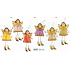 Angel dolls in multicolored clothes for hanging 23 cm 1 piece