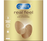 Durex Real Feel non-latex condom for a natural skin-to-skin feel, nominal width: 56 mm 3 pieces