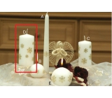 Lima Snowflake candle white cylinder 60 x 120 mm 1 piece