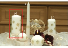 Lima Flake white candle cylinder 60 x 120 mm 1 piece