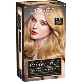 Loreal Paris Préférence Récital hair color 8.32 berlin pink-gold blond