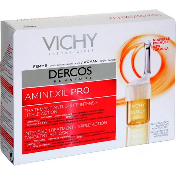 Vichy Dercos Aminexil Pro Intensive hair loss treatment for women 18 x 6 ml