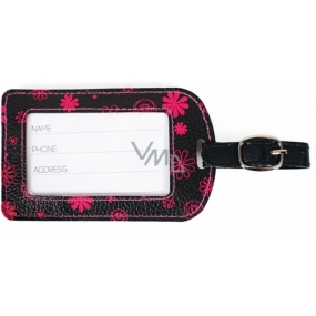 Albi Original Suitcase tag Pink flowers 11.4 x 6.8 x 0.3 cm