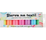 Kreativ Color Colors for textiles - light, glowing in the dark set of 7 colors 20 g + 2 stencils 6.5 x 2 cm