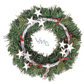 Wreath with stars and rowanberries 25 cm