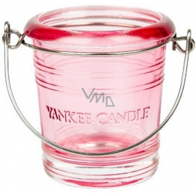 Yankee Candle Bucket with a candle holder for a votive candle pink 6 x 5 x 5 cm