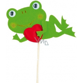 Frog lying with a heart recess 7 cm + skewers