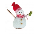 Snowman with a tree standing 15 cm