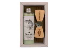 Bohemia Gifts & Cosmetics Fisherman Olive oil shower gel 250 ml + wooden bow tie, cosmetic set