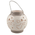 Ceramic lantern white-gray with an angel of 11.3 cm