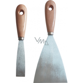 Spokar Hobby paint spatula, brushed steel, wooden handle 60 mm