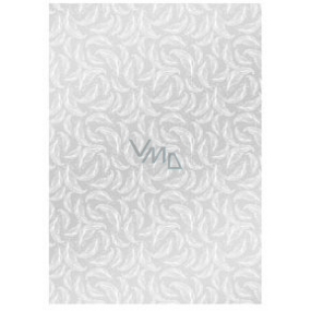 Ditipo Gift wrapping paper 70 x 200 cm Silver, with feathers