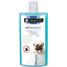 Proactivet Antiparasit derma shampoo reliably kills fleas, ticks and lice, has a repellent effect 250 ml