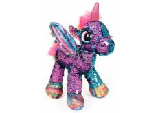 Albi Unicorn plush with sequins Blue 33 cm
