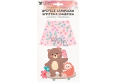 Self-adhesive wall lamp illuminated LED teddy bear 19 cm