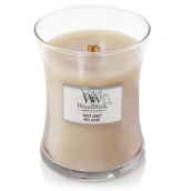 WoodWick Linen - Pure linen scented candle with wooden wick and