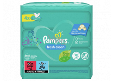 Pampers Fresh Clean baby wipes 4 x 52 pieces