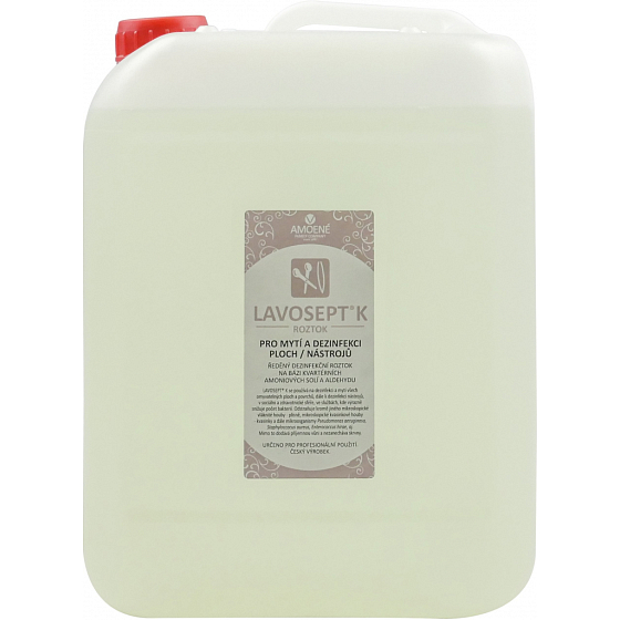 Lavosept K Trnka disinfection of surfaces and tools washing solution for professional use more than 75% alcohol 5 l