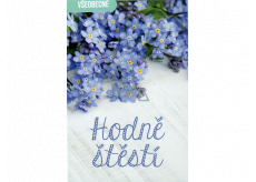 Nekupto General greeting card Purple flowers 115 x 170 mm 3568 G